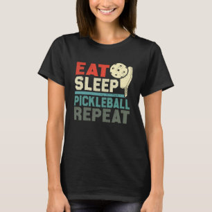 T-shirt Manger Sleep Pickleball Répéter Retro vintage