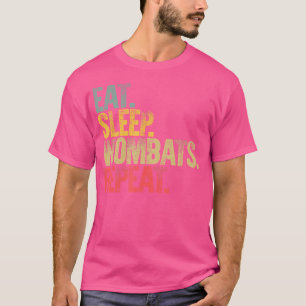 T-shirt Manger Sleep Répéter Manger Sleep Wombats Répéter