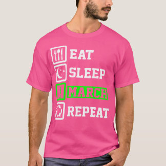 T-shirt Manger Sleep Snare Drum Répéter Funny Snare Drum