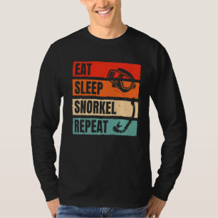 T-shirt Manger Sleep Snorkel Répéter Scuba Plongée Plongée
