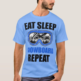 T-shirt Manger Sleep Snowboard Répéter Snowboard Lover