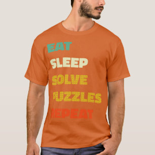 T-shirt Manger Sleep Solve Puzzles Répéter Puzzle Lover