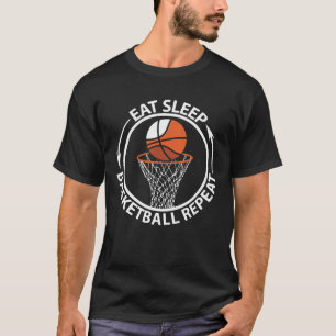 T-shirt Manger Sommeil Basket-ball Répéter Logo Sportif Ci