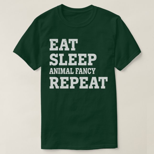T-SHIRT MANGER SOMMEIL FANTERIE ANIMALE RÉPÉTER FUNNY SARC (Design devant)