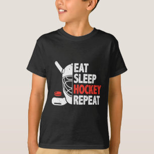 T-shirt Manger Sommeil Hockey Répéter Amateurs de Hockey H