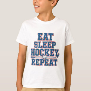 T-shirt Manger Sommeil Hockey Répéter Hockey sur Glace Pou