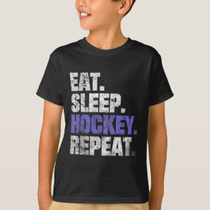 T-shirt Manger Sommeil Hockey Répéter Ice Hockey Field Hoc