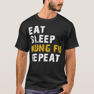T-shirt manger sommeil kung fu répéter