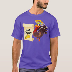T-shirt Manger Tacos Funny Turquie Thanksgiving Day Cadeau