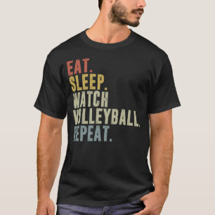 T-shirt Manger Veille Veille Volleyball Répéter Volleyball