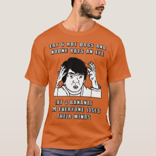 T-shirt Mangez 6 Chiens Chauds 3 Bananes Mème Vegan Vegeta