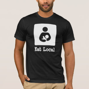 T-shirt Mangez allaiter de gens du pays/icône de soins