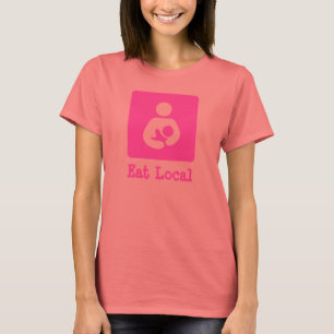 T-shirt Mangez allaiter de gens du pays/icône de soins