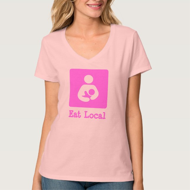T-shirt Mangez allaiter de gens du pays/icône de soins (Devant)