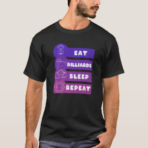 T-shirt Mangez Billard Sleep Répéter Premium