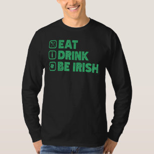 T-shirt Mangez Boire Be I Rish Funny St Patrick's Day