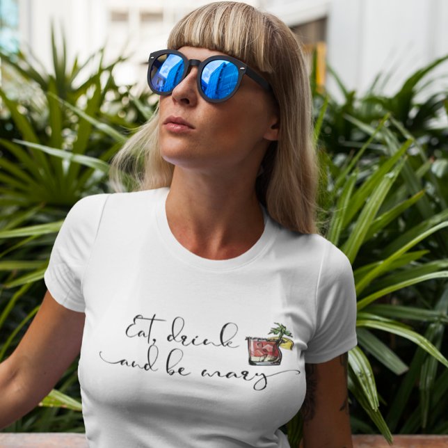 T-shirt Mangez Boire et Be Mary Bloody Mary Boire (Créateur téléchargé)