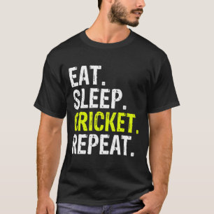 T-shirt Mangez Cricket de sommeil Répéter Cadeau Sport T-s
