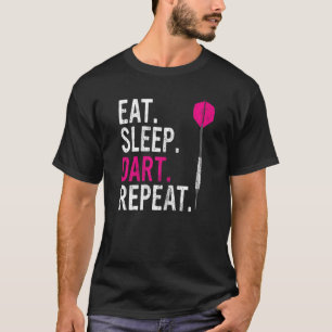 T-shirt Mangez Dart Dos Répétez Les fléchettes
