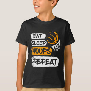 T-shirt Mangez des cerceaux de sommeil Répéter le basket-b
