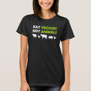 T-shirt Mangez des légumes pas des animaux  Végétalien Ani