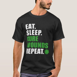 T-shirt Mangez des plaies de sommeil réparateur Dos répété