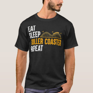 T-shirt Mangez Dessous de verre de rouleau de sommeil Répé