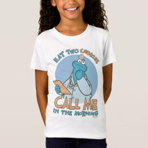 T-Shirt Mangez Deux Cookies, Appelez-Moi le Matin
