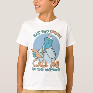 T-shirt Mangez deux cookies, appelez-moi le matin
