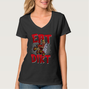 T-shirt Mangez Dirt Quad équitation Hommes Garçons Quatre