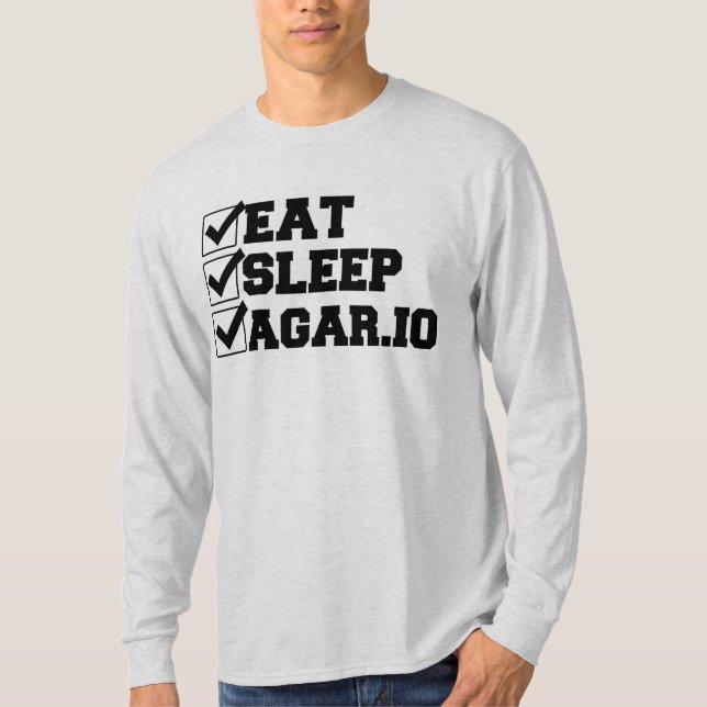T-shirt Mangez, dormez, des hommes de chemise de douille (Devant)