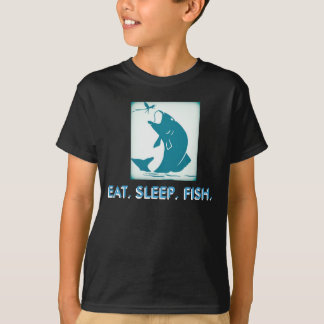 T-shirt Mangez, dormez, pêchez la pièce en t de la