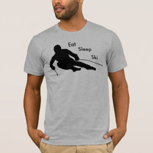 T-shirt Mangez, dormez, skiez