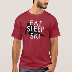 T-shirt Mangez, dormez, skiez