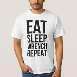 T-shirt Mangez, Dormir, clé, Répéter