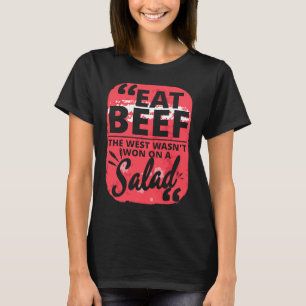 T-shirt Mangez Du Boeuf Ouest Salade Viande Plaisanteries 