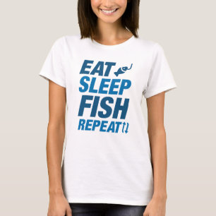T-shirt Mangez du poisson endormi Répéter