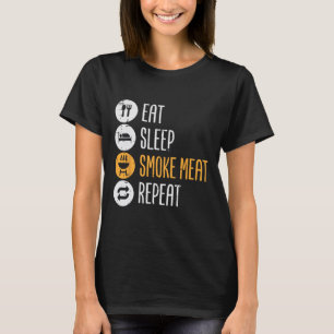 T-shirt Mangez Du Sommeil Grill Viande Répéter Le Barbecue
