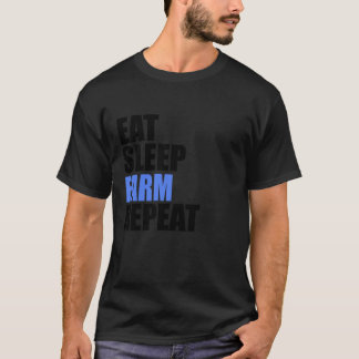 T-shirt Mangez Ferme de sommeil Répéter Fermier Agricultur