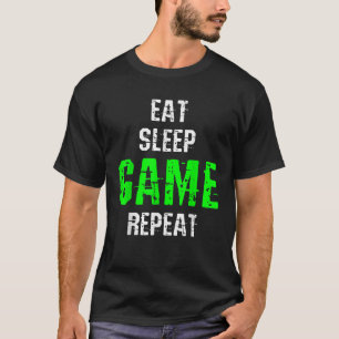 T-shirt Mangez Jeu de sommeil Répétez Jeu Gamer Cadeau Tee