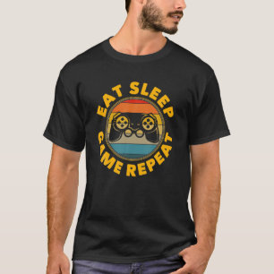 T-shirt Mangez Jeu De Sommeil Répétez Les Citations De Jeu