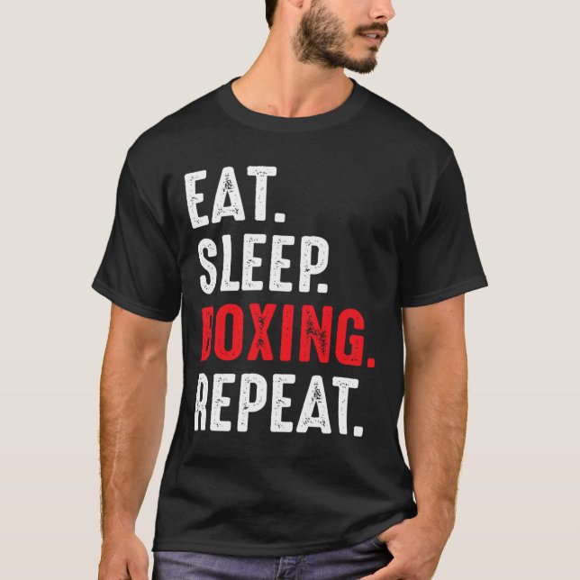 T-shirt Mangez la boîte de sommeil Répéter la boîte de nui (Devant)