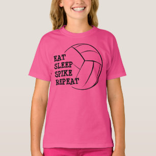 T-shirt Mangez la chemise de raglan de volleyball de