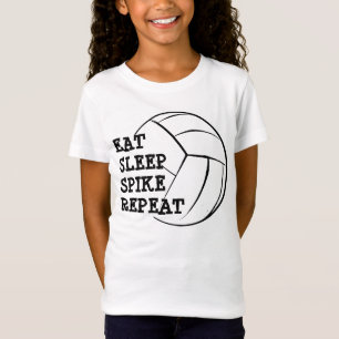 T-Shirt Mangez la chemise de volleyball de répétition de