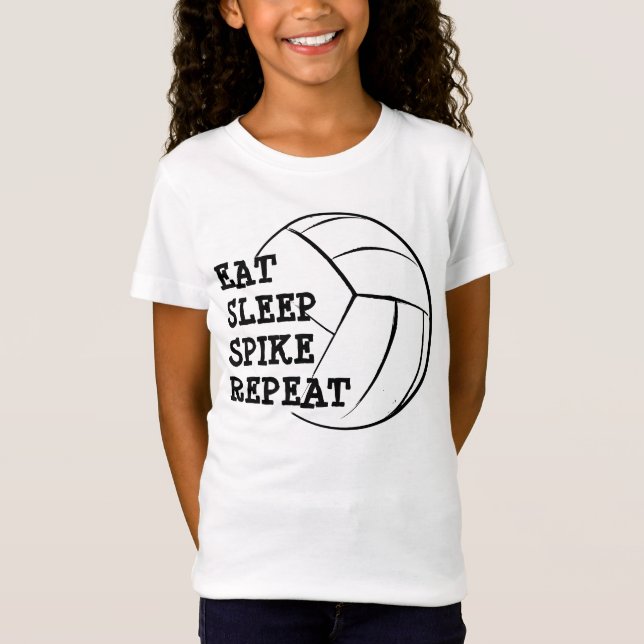 T-Shirt Mangez la chemise de volleyball de répétition de (Devant)
