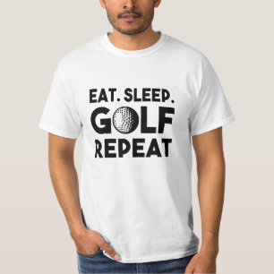 T-shirt Mangez la chemise drôle de golfeur de répétitio