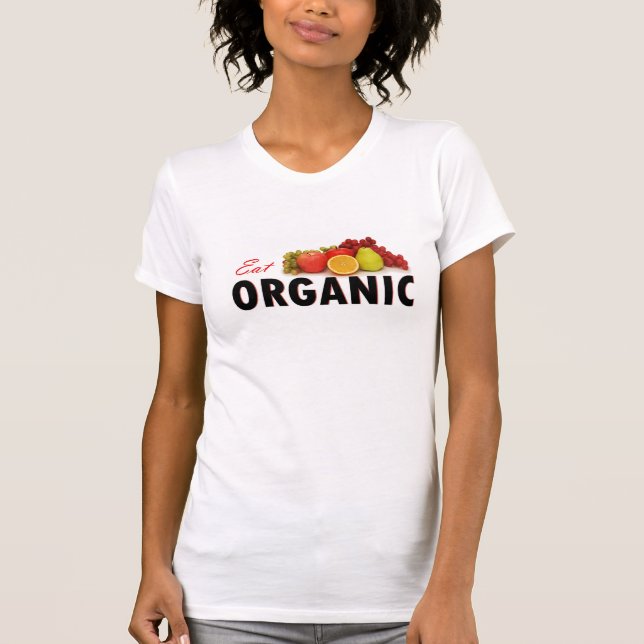 T-shirt Mangez la chemise organique ! (Devant)