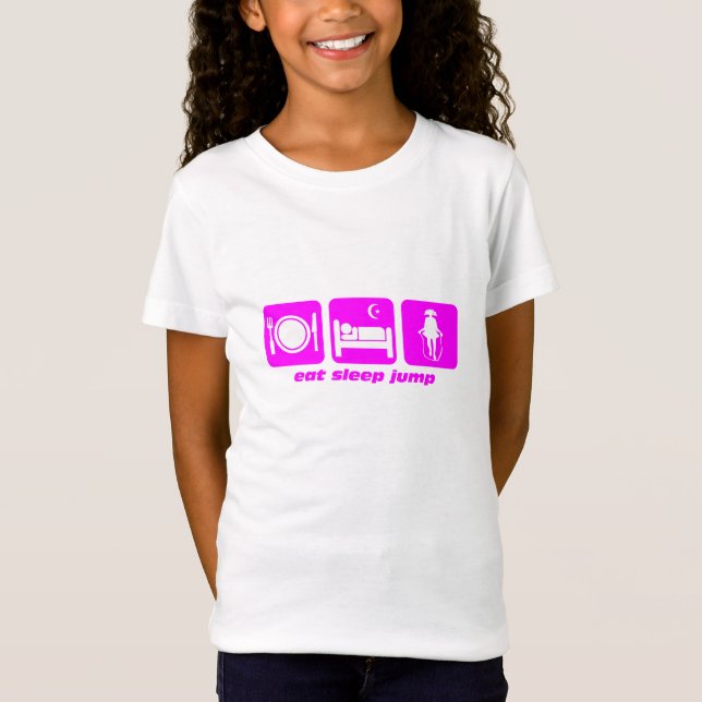 T-Shirt mangez la corde de saut de sommeil (Devant)