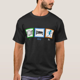 T-shirt Mangez la course de sommeil
