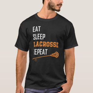 T-shirt Mangez La Crosse Du Sommeil Répétez Lax Lacrosse F